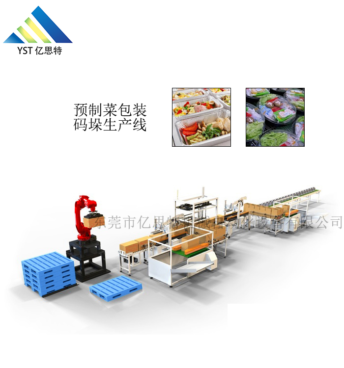 预制菜装箱码垛生产线